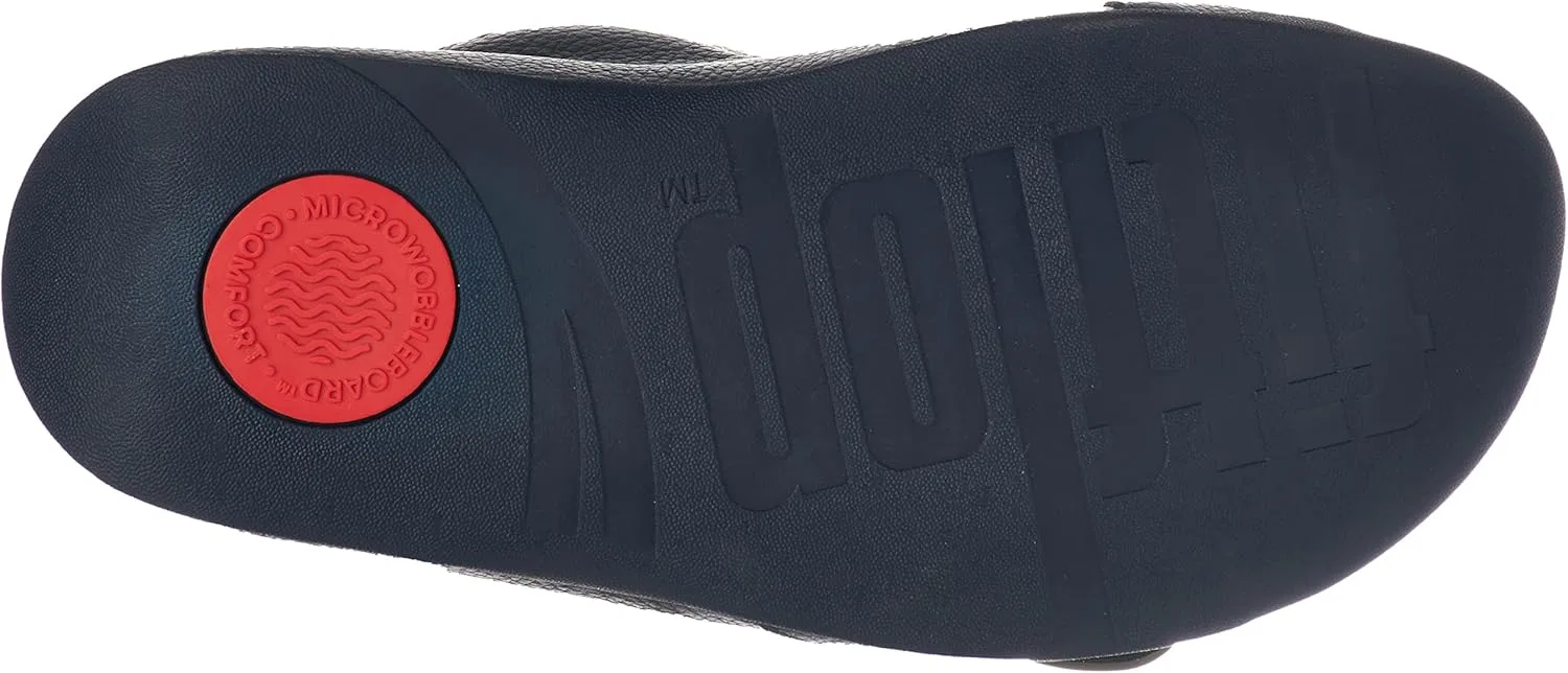 Мужские кожаные сандалии Fitflop Gogh Moc Slide, Midnight Navy — фото 4