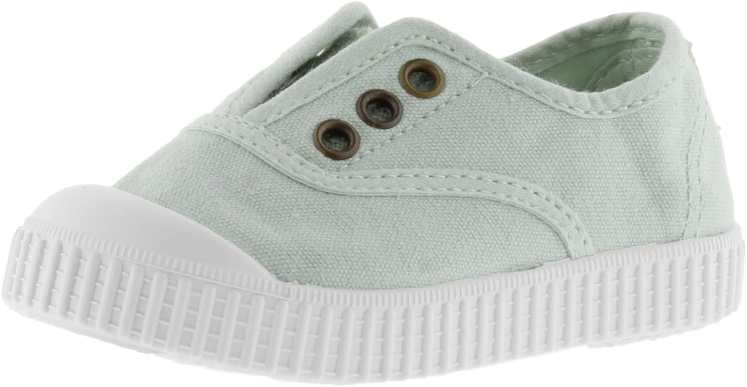 

Женские кеды Victoria английского бренда с тонированным носком из канвы и шнуровкой, Melon