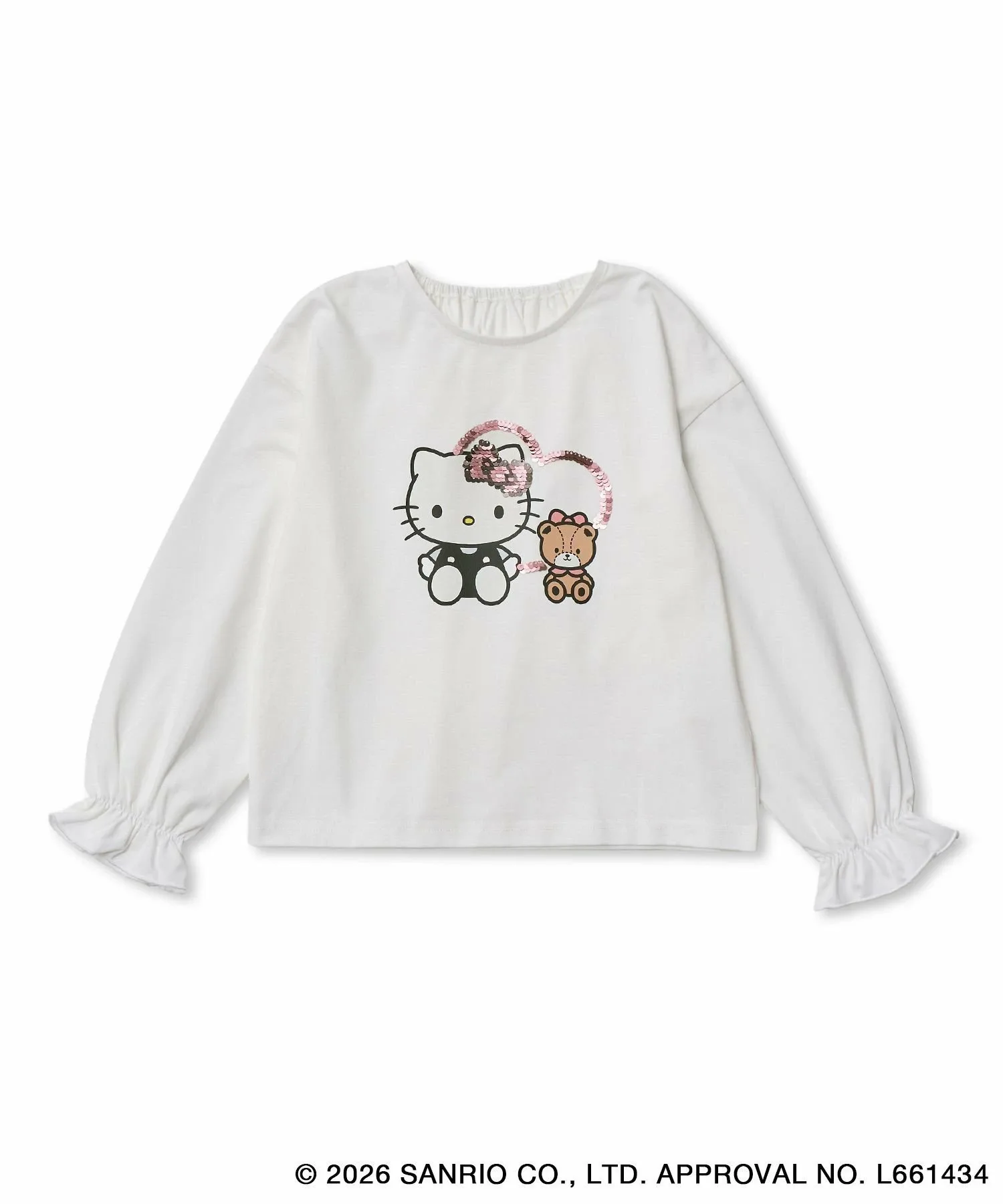 Футболка с длинными рукавами и пайетками ROPE' PICNIC KIDS, White (12)