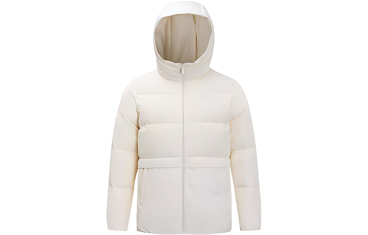 

ANTA Пуховик женский белый с капюшоном