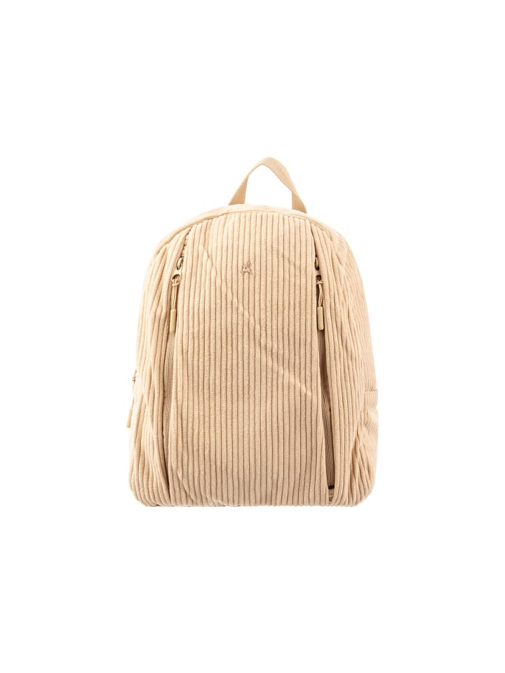 

Prato Классический рюкзак SC14 из вельвета с широким рубчиком светло-бежевого цвета