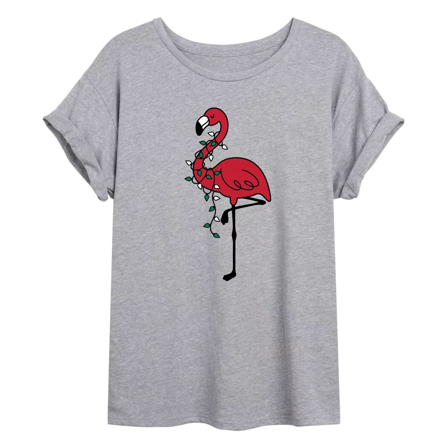 

Футболка большого размера с рисунком Flamingo Holiday для юниоров Licensed Character