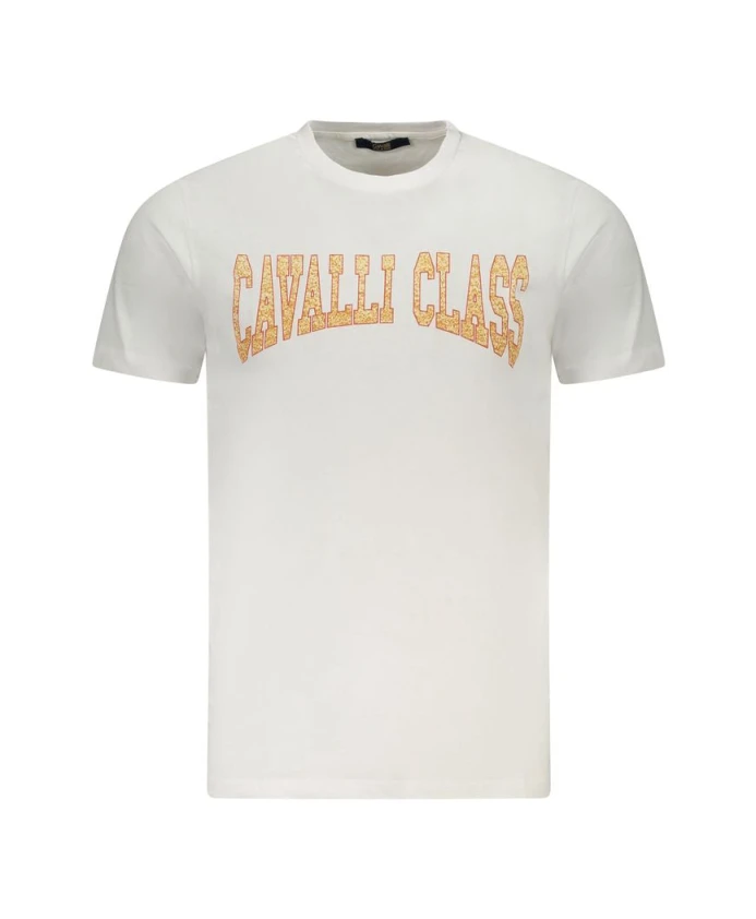 

Хлопковая футболка с логотипом Cavalli Class, белый