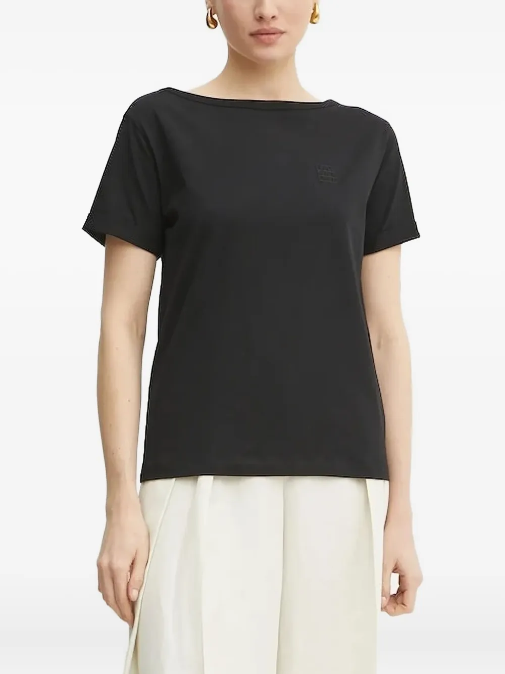 

Футболка с вырезом-лодочкой Liviana Conti, черный