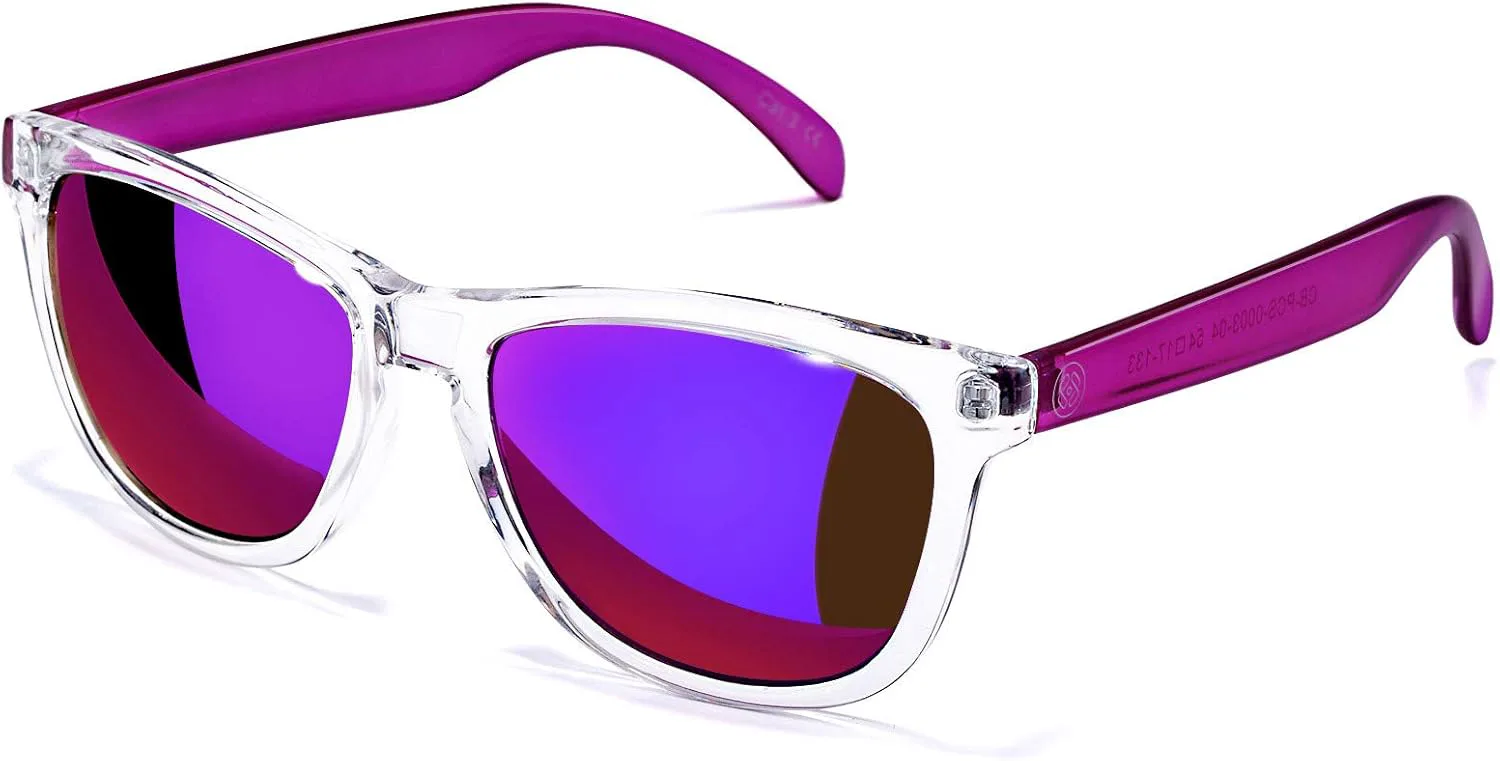 

Женские солнцезащитные очки COLOSSEIN, классическая квадратная оправа, зеркальные линзы UV400, подходят для пляжа, отдыха и вождения, C2 - Purple Mirrored Lens