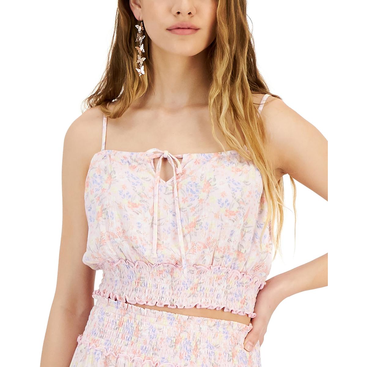 

Юношеская женская укороченная майка Boho Cami Hippie Rose, цвет pink floral