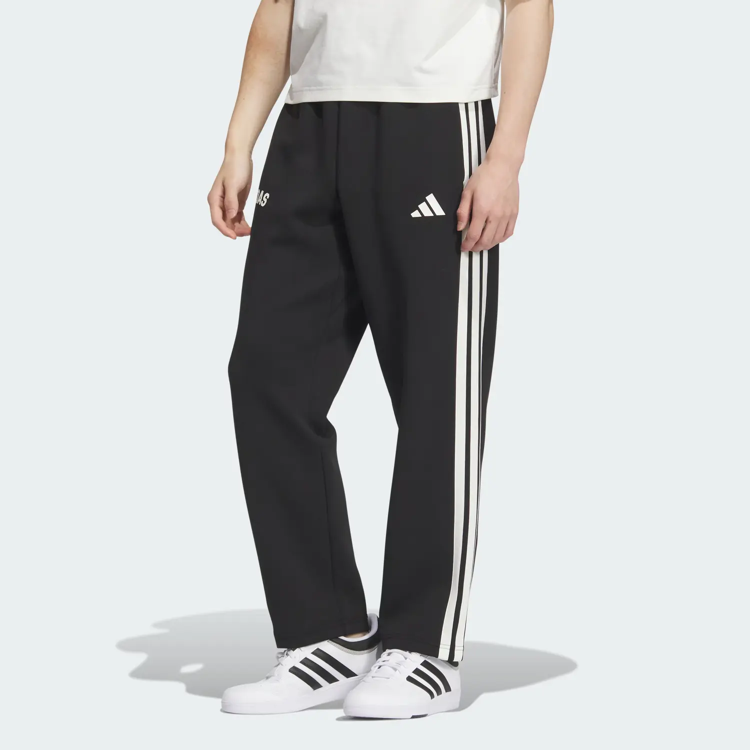 SS25 Modern Траки Низ Брюки Вязаные Спортивные Штаны Мужские Adidas, черный — фото 3