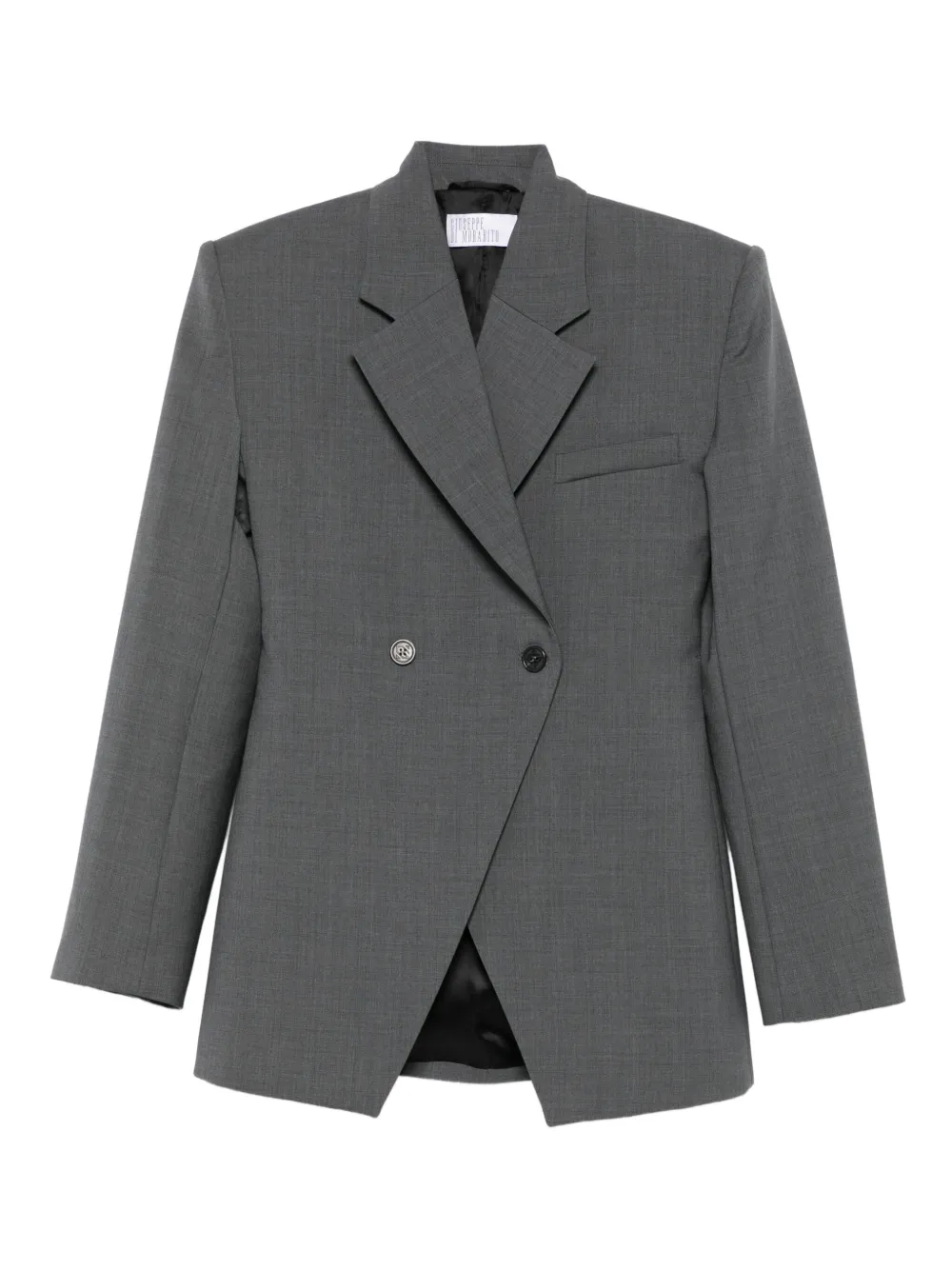 

Двубортная куртка асимметричного кроя Giuseppe Di Morabito, серый