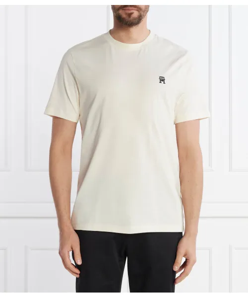 

Футболка с монограммой imd tee Regular fit Tommy Hilfiger, бежевый