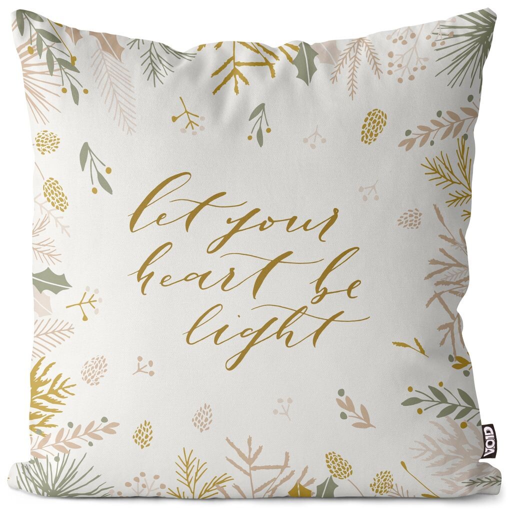 

VOID Пусть ваше сердце будет легким привет Чехол на подушку Чехол на подушку из полиэстера водонепроницаемый для улицы и дома, размер подушки: 60 x 60 см