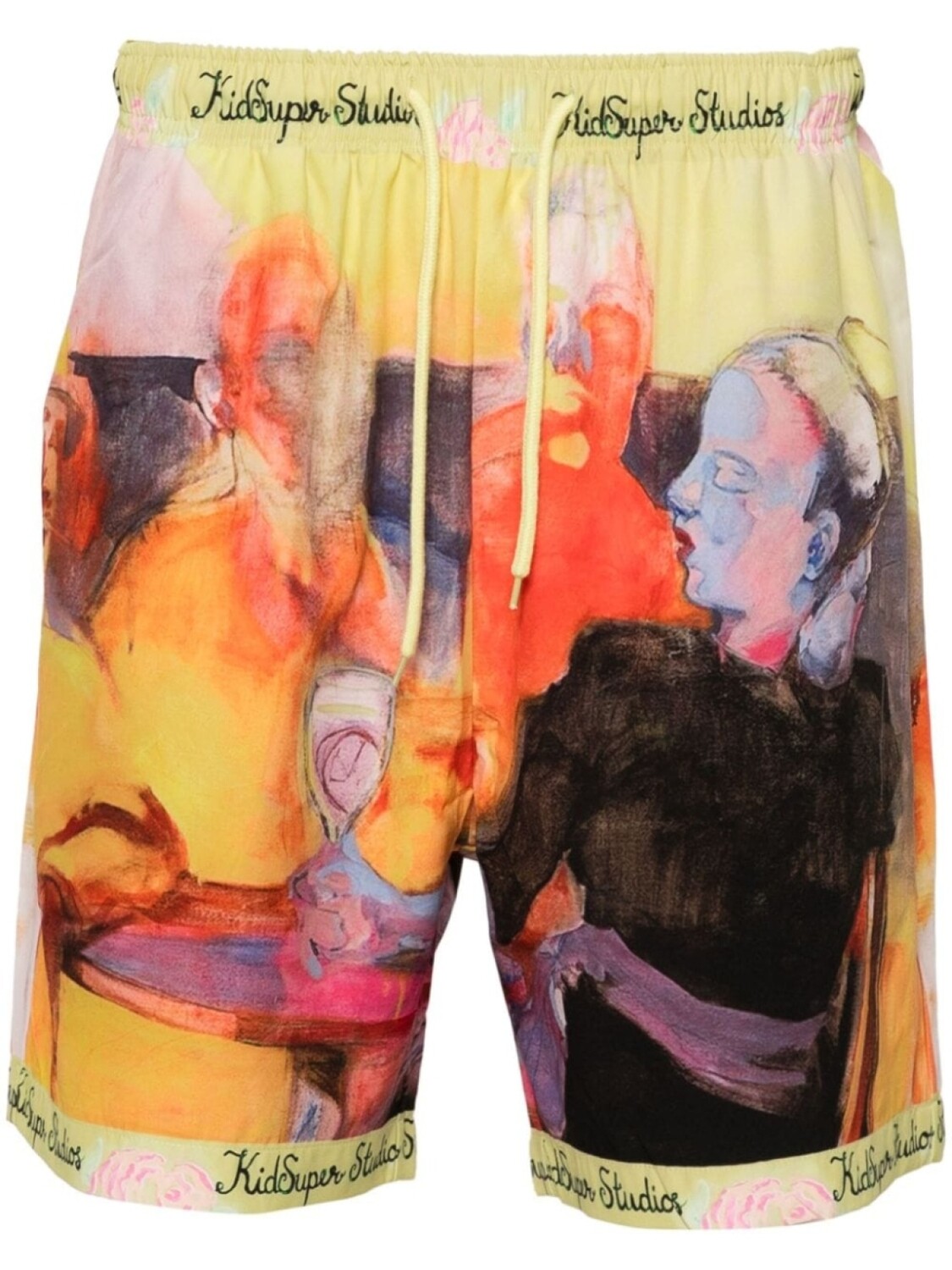 

Шорты с кулиской и графичным принтом KidSuper, желтый