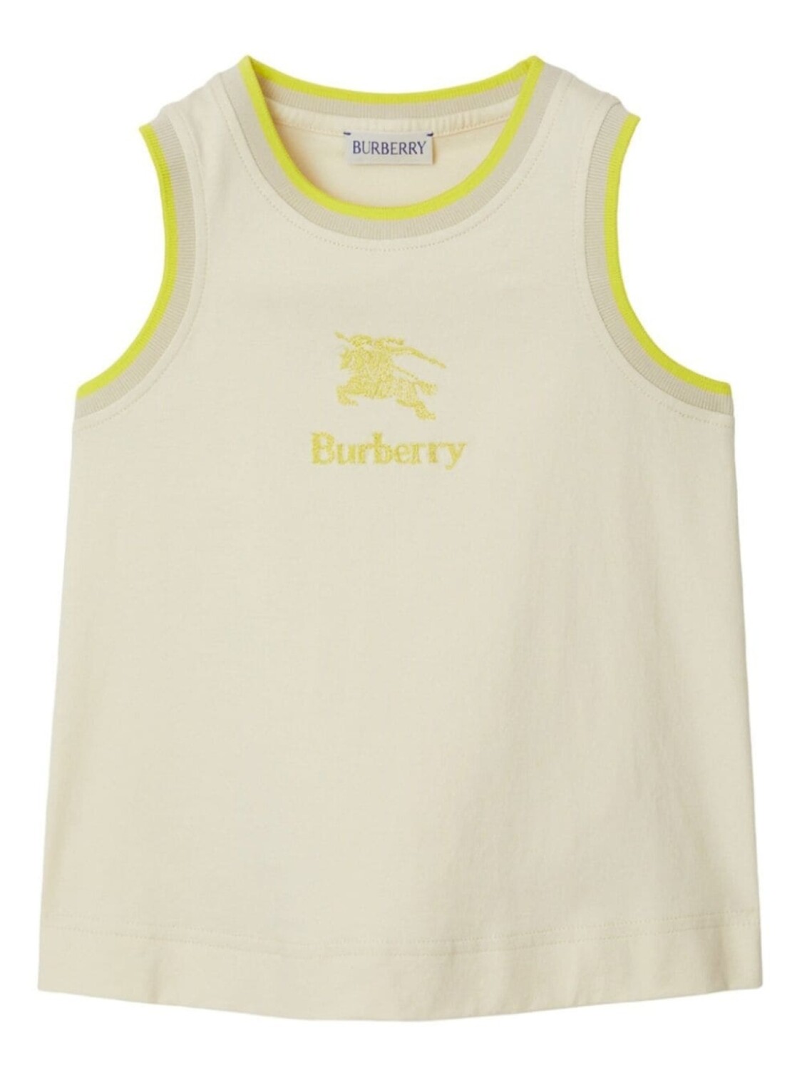

Burberry Kids топ с вышитым логотипом, нейтральный цвет