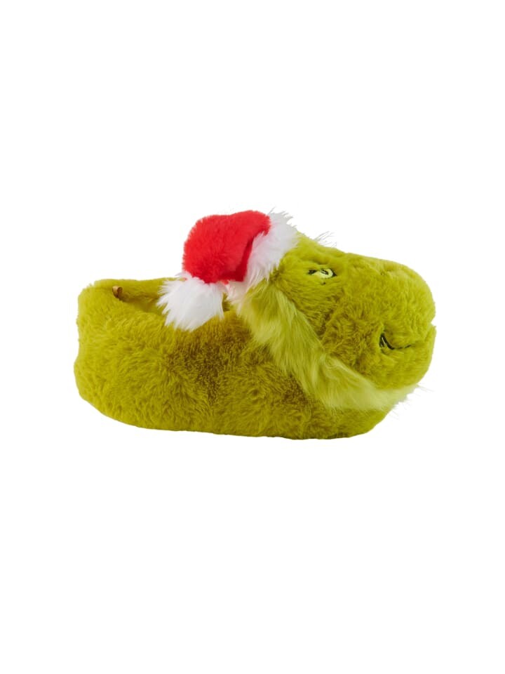 Тапочки United Labels The Grinch 3D Plüsch Pantoffeln Puschen Schlappen, зеленый — фото 4