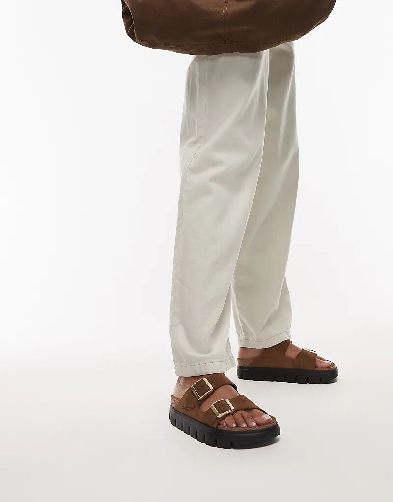 Массивные сандалии Birkenstock Arizona Papillio цвета темного чая — фото 3