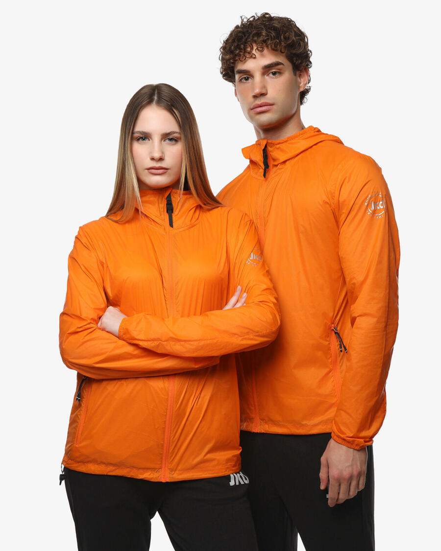 

JAKED Оранжевая синтетическая фитнес-куртка для мужчин и женщин