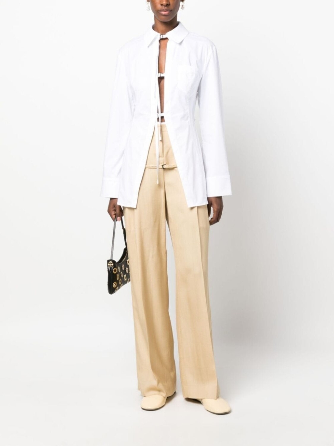 

Jacquemus брюки Le Pantalon Criollo строгого кроя, коричневый