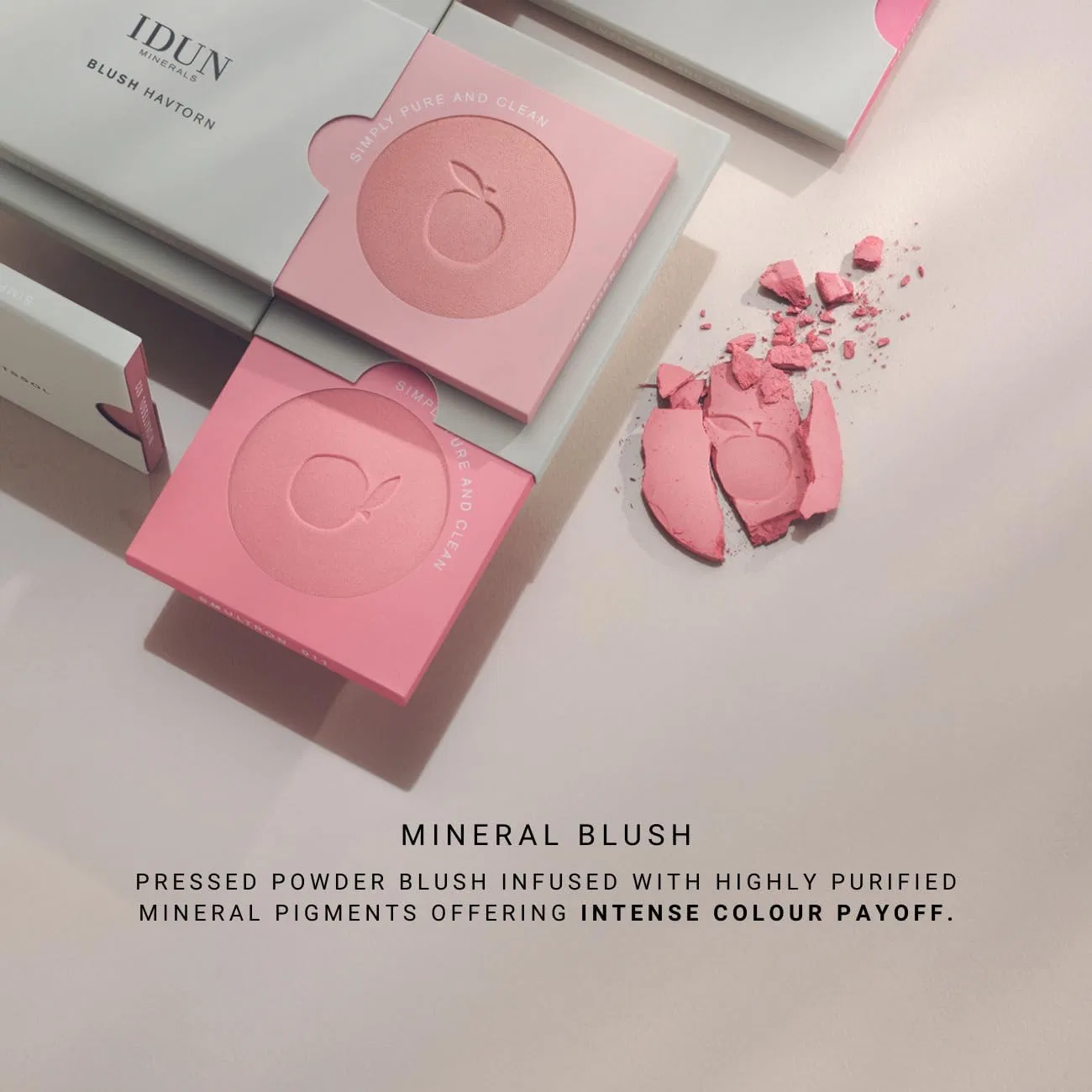 Румяна компактные IDUN Minerals Smultron, 5.32 мл, розовый — фото 4