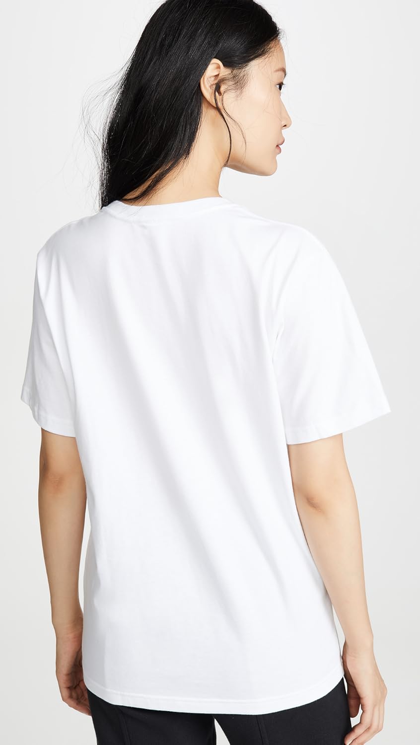 Женская футболка Calvin Klein 1981 года из хлопка с короткими рукавами и круглым вырезом, White — фото 3