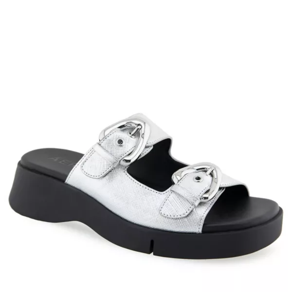 Женские сандалии Faith на платформе с квадратным каблуком Aerosoles, цвет silver metallic