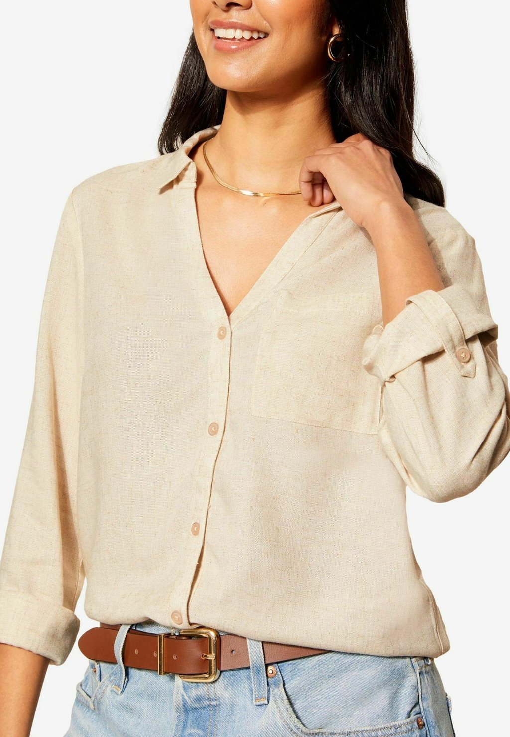 

Рубашка REGULAR FIT - LONG SLEEVE BUTTON THROUGH Friends Like These, бежевый