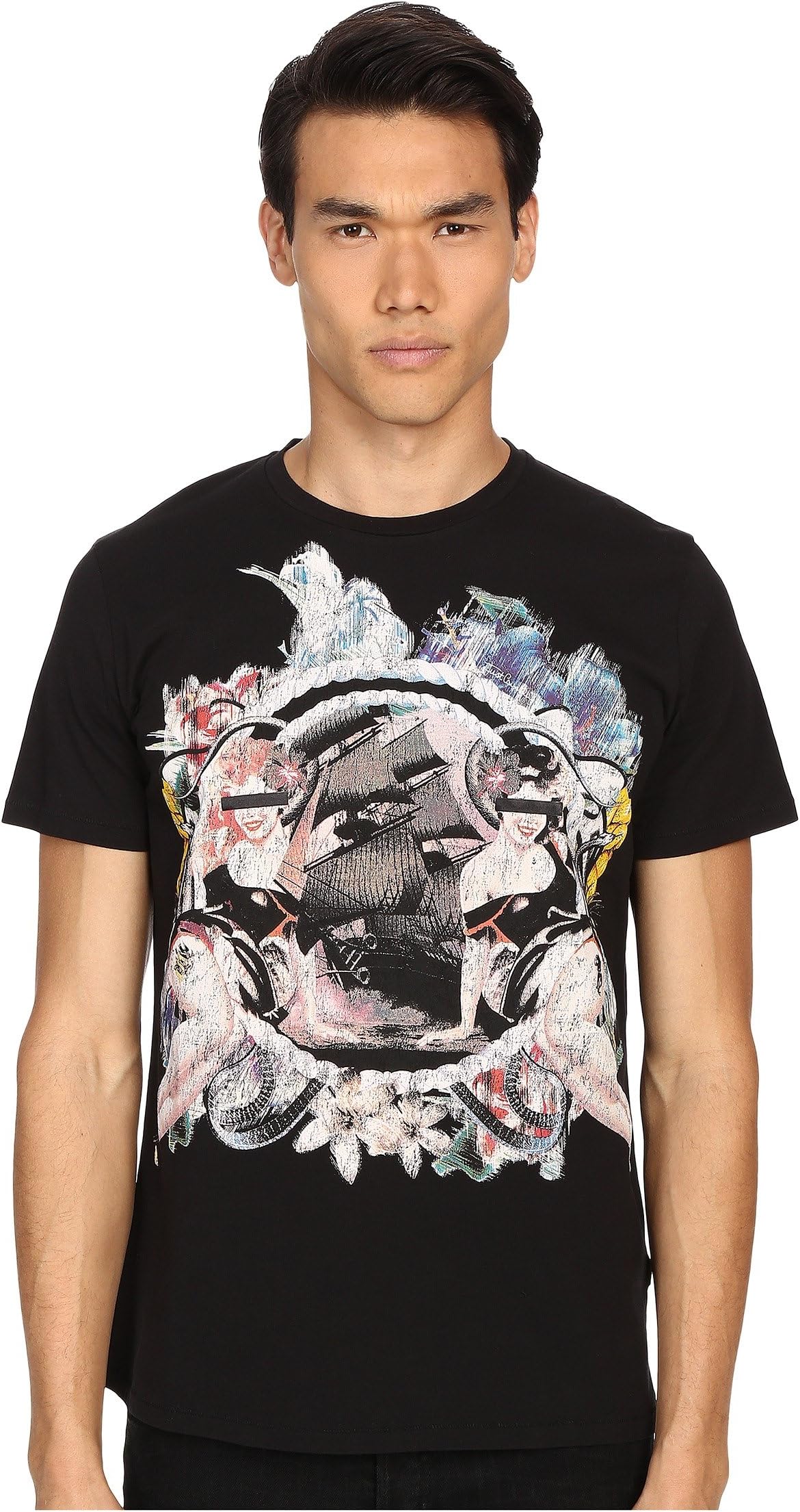 

Футболка Just Cavalli Pin Up Girl Graphic Short Sleeve Tee, черный