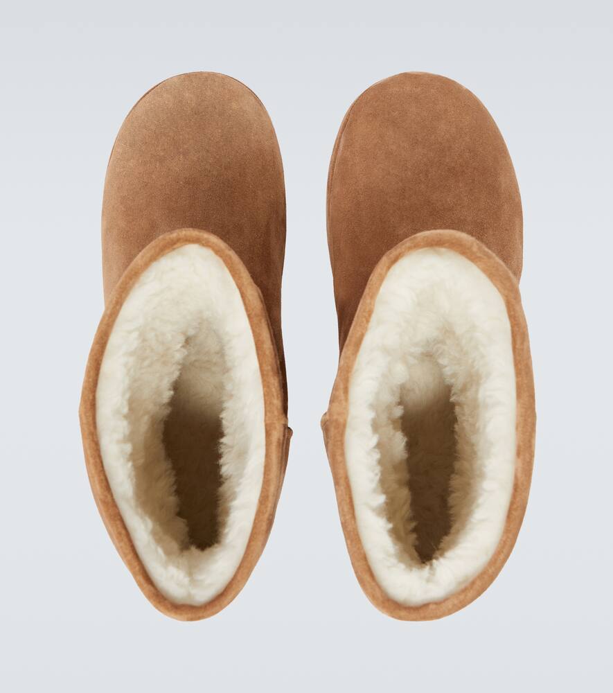 Аляскинские замшевые ботинки до щиколотки Balenciaga, Brown/White — фото 4