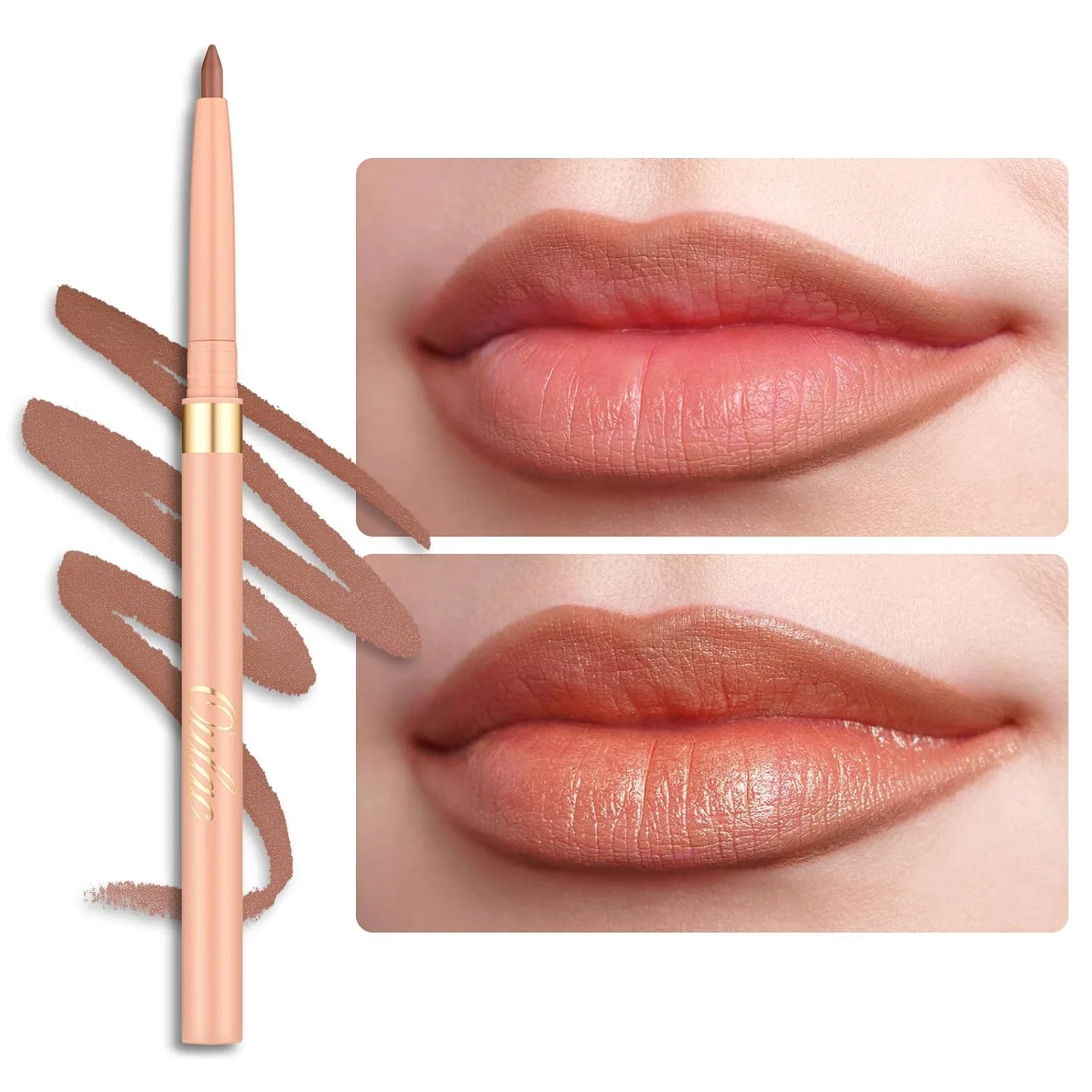 Нюдовый водостойкий карандаш для губ «Tempting Taupe L02» от OULAC Oulac, Ll02Tempting Taupe