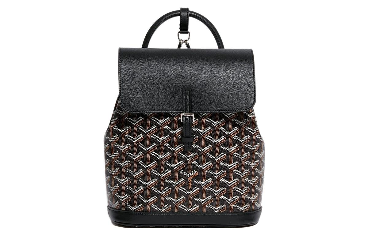 

GOYARD Альпийский холст с кожаным рюкзаком, мини, унисекс, черный