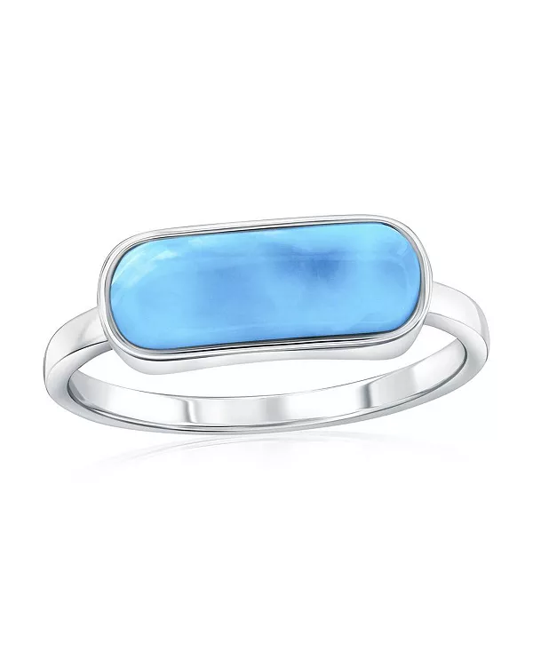 

Кольцо из стерлингового серебра с овальным ларимаром Caribbean Treasures, larimar