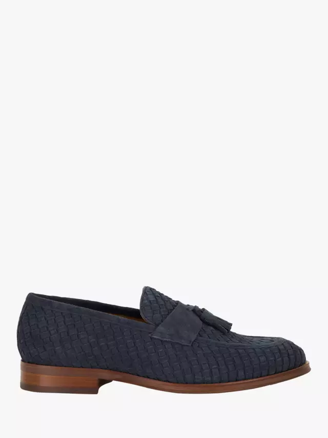 

Лоферы Dune Sevilles Suede Woven Tassel, темно-синий