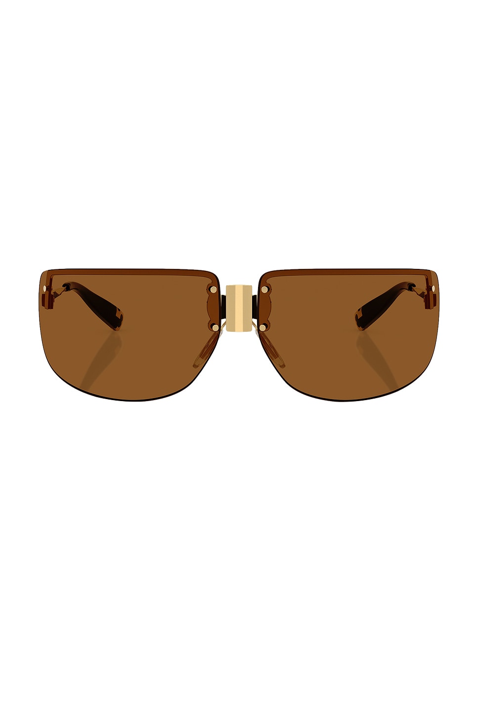 

Прямоугольные солнцезащитные очки Tory Burch, shiny gold & brown