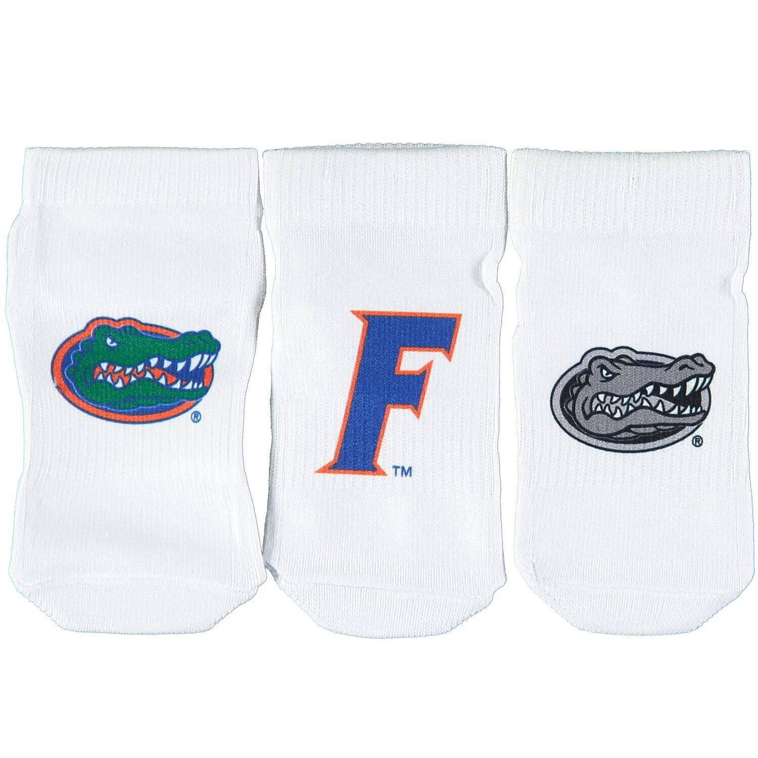 

Белый комплект из трех пинеток Strideline Florida Gators для новорожденных и младенцев Unbranded