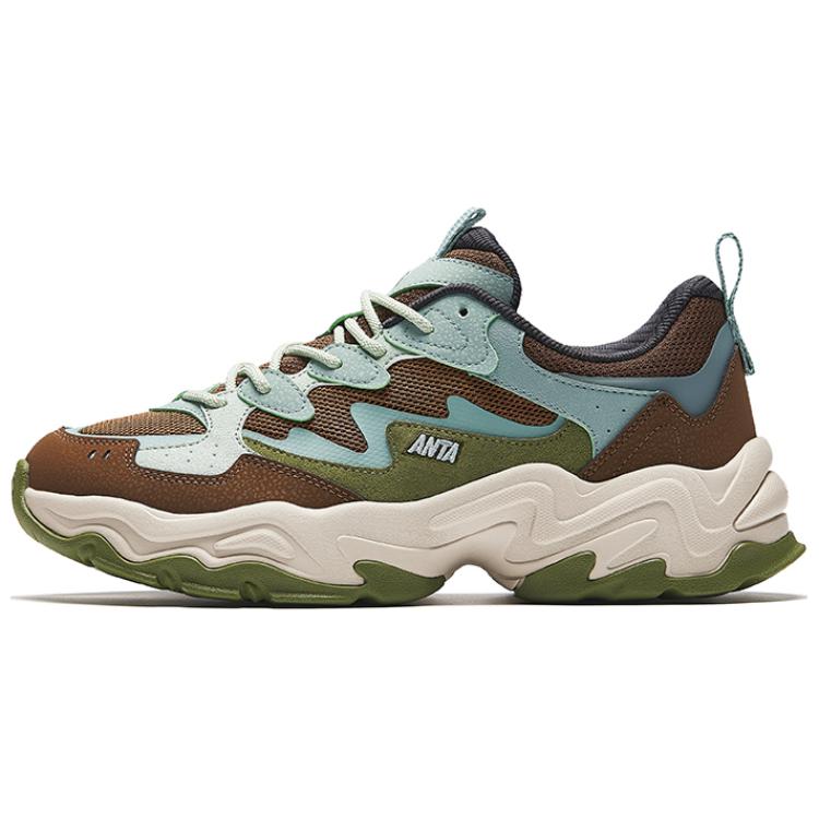 

Кроссовки ANTA Lifestyle Shoes Men Low-top Brown Green Blue, зеленый