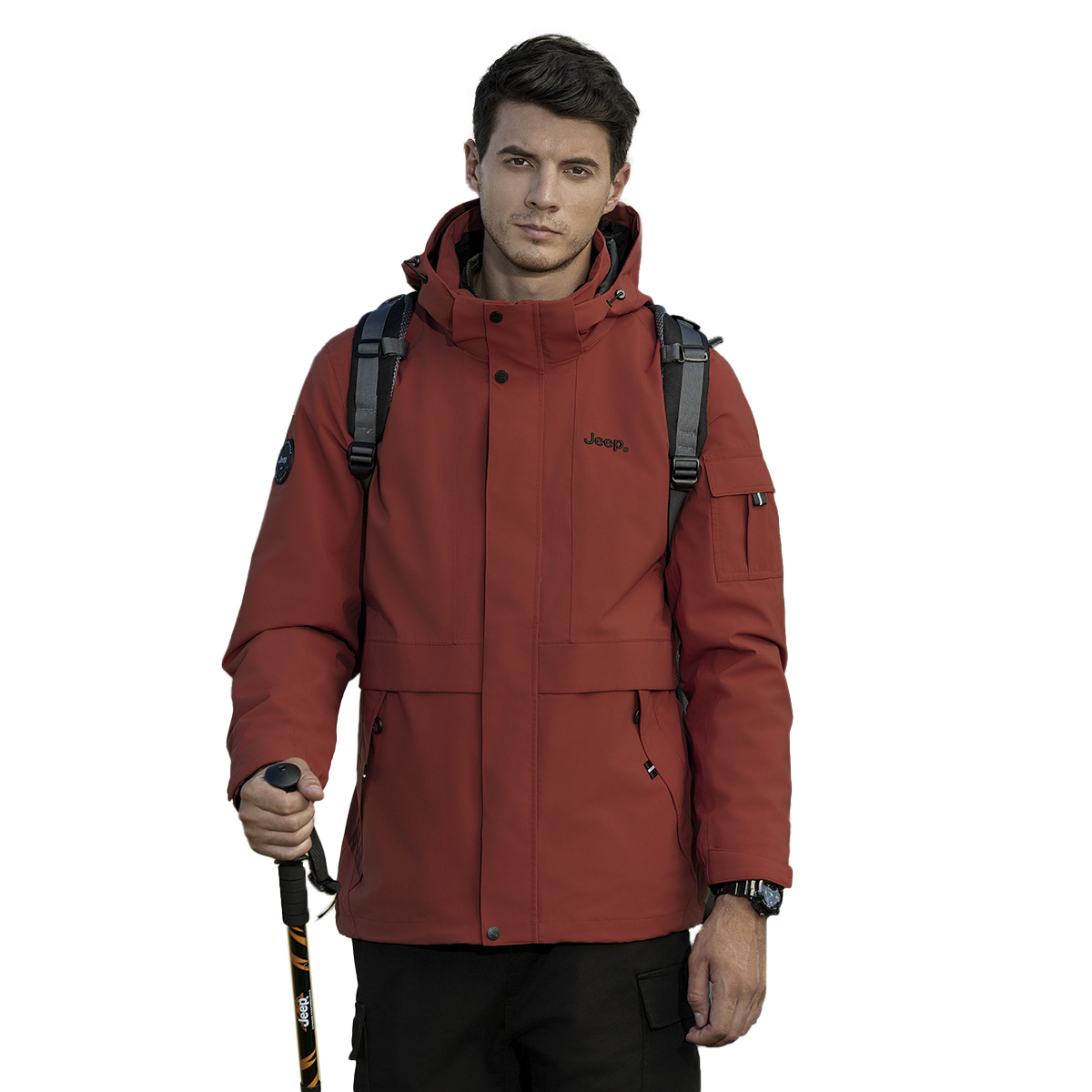 

Jeep Водонепроницаемая и ветрозащитная утепленная ветровка Men's, Rosefinch Red