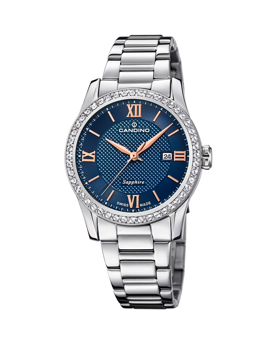 

C4740/2 Женские часы Newness из стали с синим циферблатом Candino, серебро
