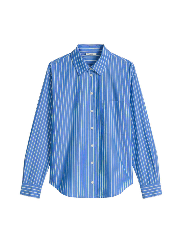 

Marc O'Polo DENIM Полосатая блузка, стандартный размер, средне-синего цвета