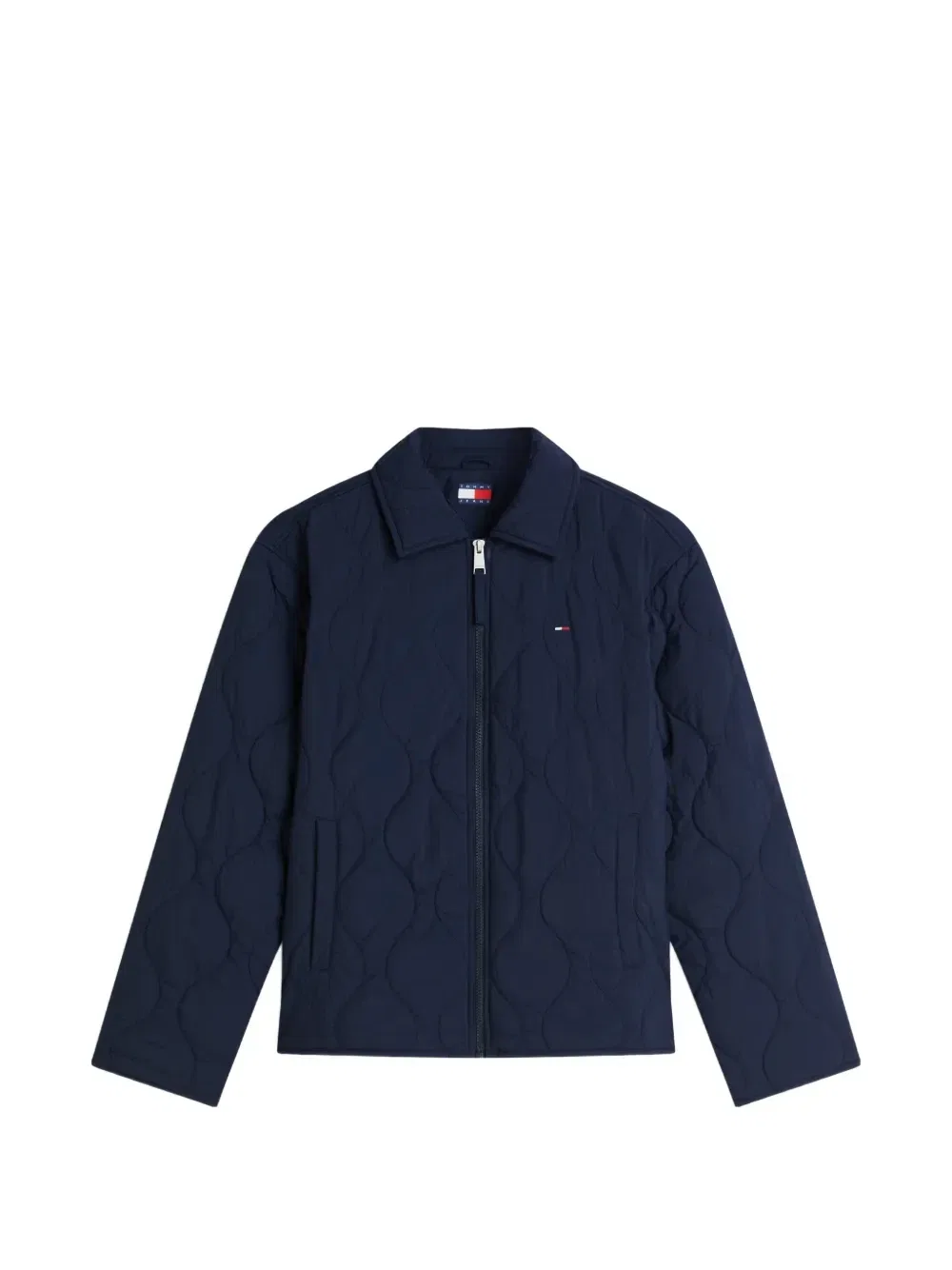 Стеганая куртка-бомбер на молнии Tommy Hilfiger, синий