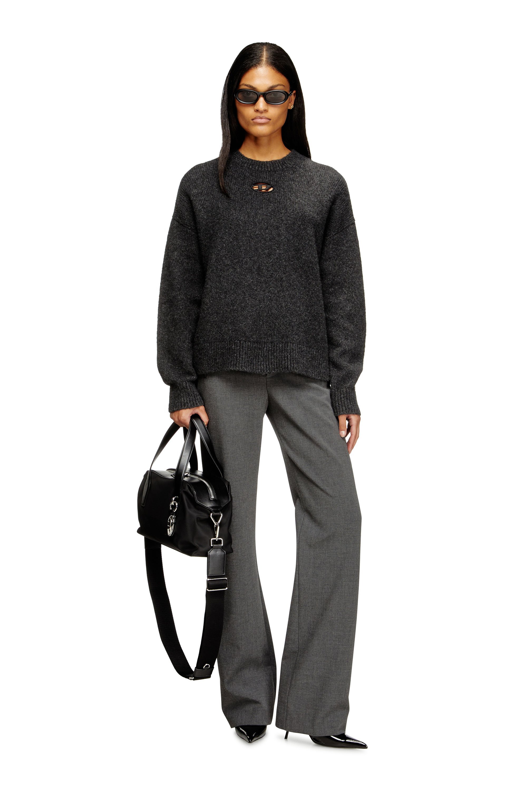 Женский пуловер вязки M-AREETA Diesel, Dark Gray