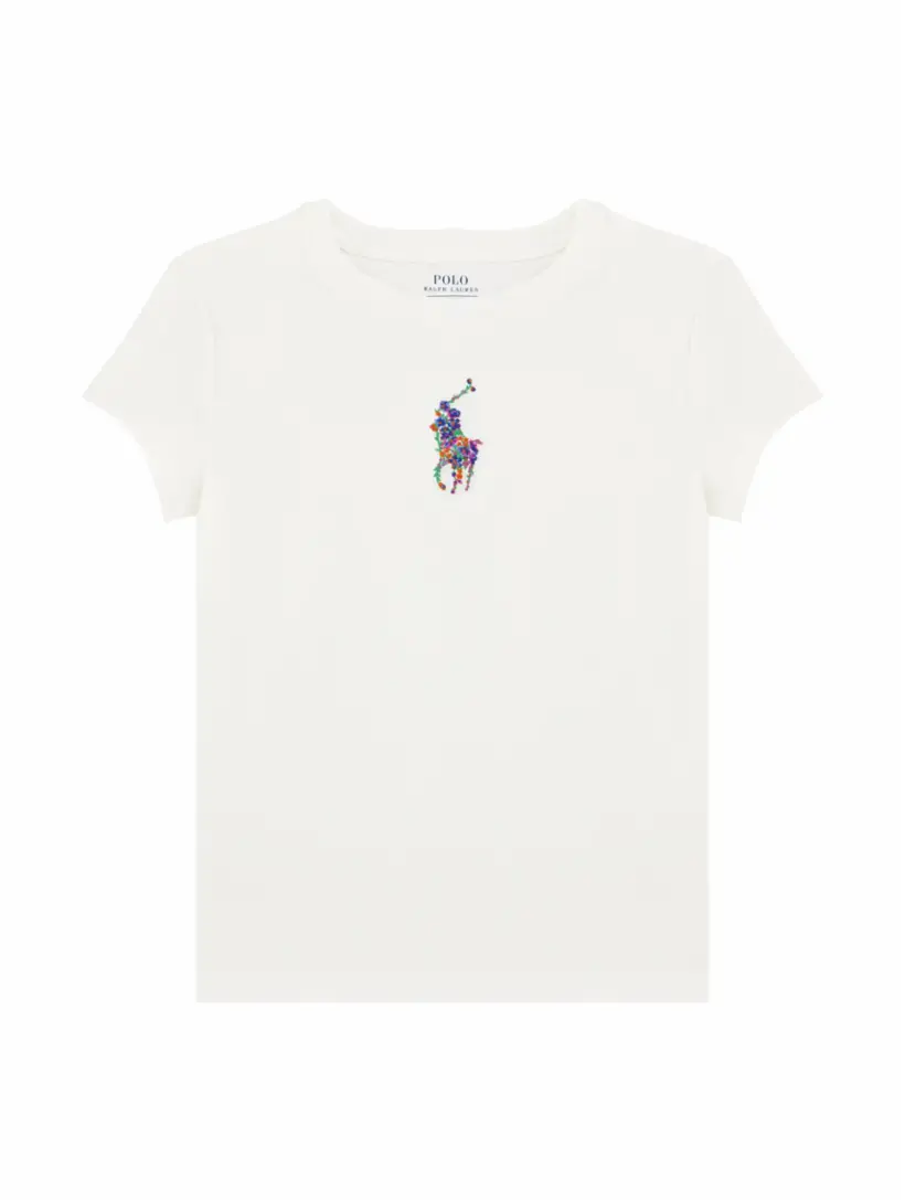 

Хлопковая футболка с логотипом Ralph Lauren, белый