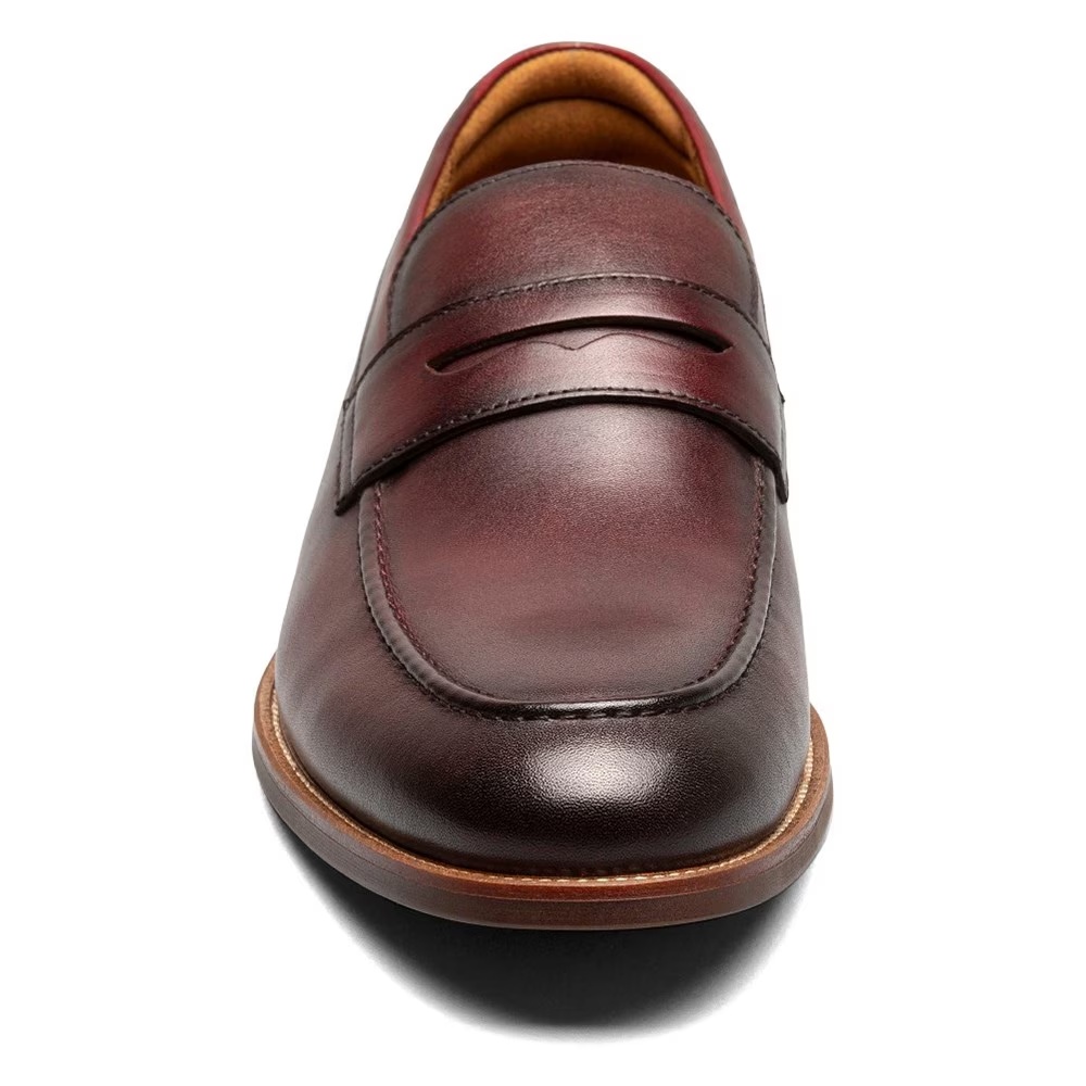 Мокасины Florsheim с мокасинным носком и карманом для монеты, burgundy — фото 3