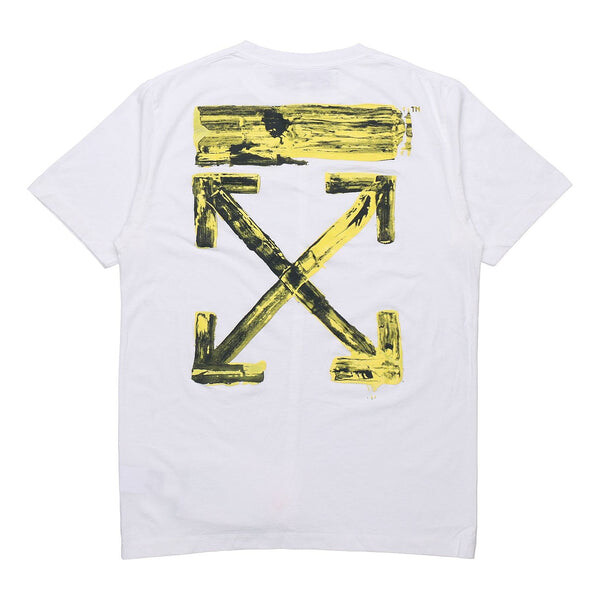 

Футболка back painting graffiti arrow printing short sleeve white Off-White, белый