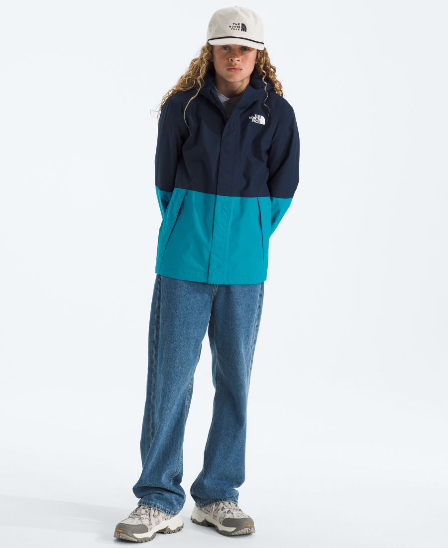 

Теплая дождевая куртка Antora на молнии для мальчиков 6-16 лет The North Face, Summit Navy/Dusk Blue
