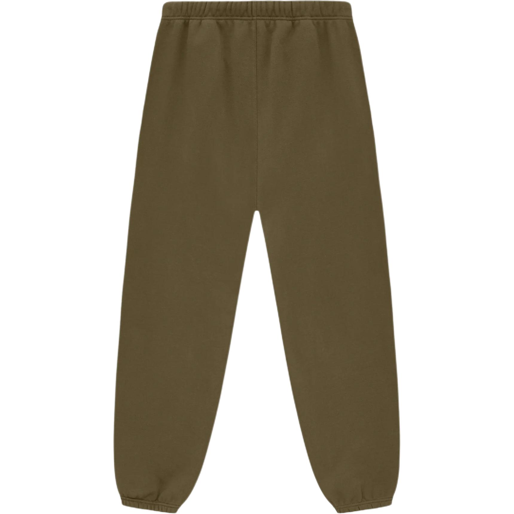 Флисовые эссенциальные спортивные брюки Fear Of God Essentials, оливковый — фото 4