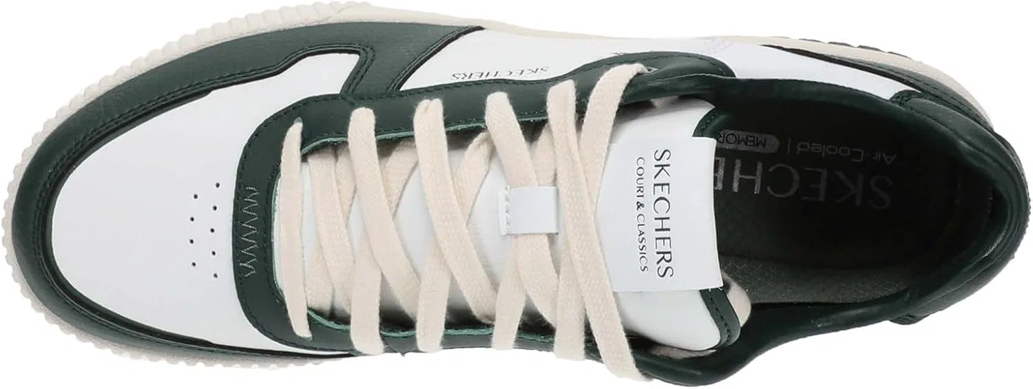 Мужские кроссовки Skechers Jade Strane, White Green Duraleather Trim — фото 2