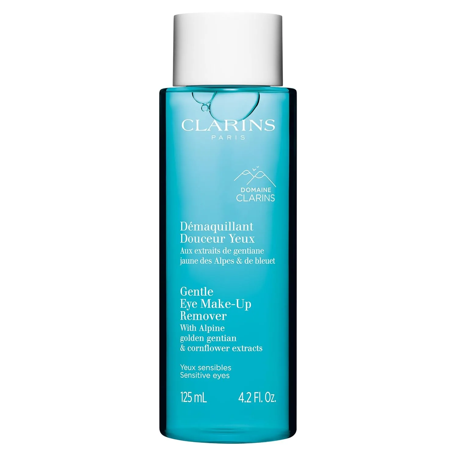 Средство для снятия макияжа Clarins — Gentle Eye Make-Up Remover для легкого и среднего макияжа глаз, очищает, успокаивает и, 124 мл