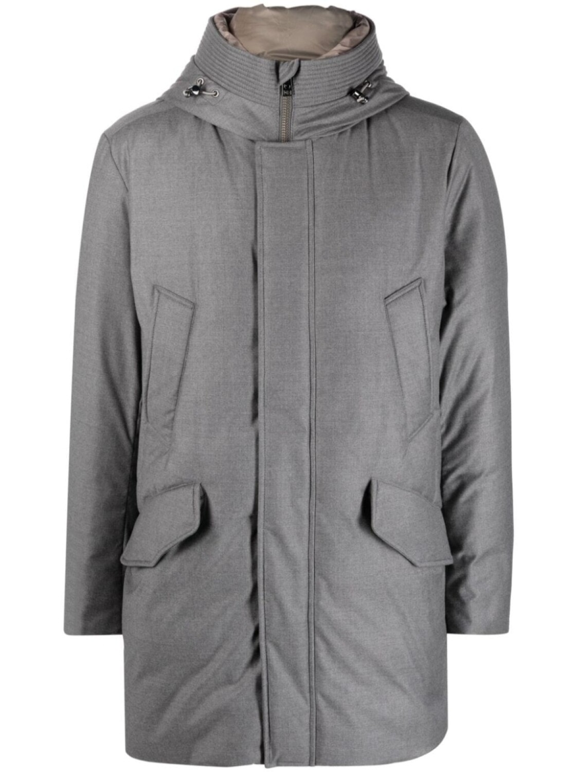 

Woolrich парка с высоким воротником и капюшоном, серый