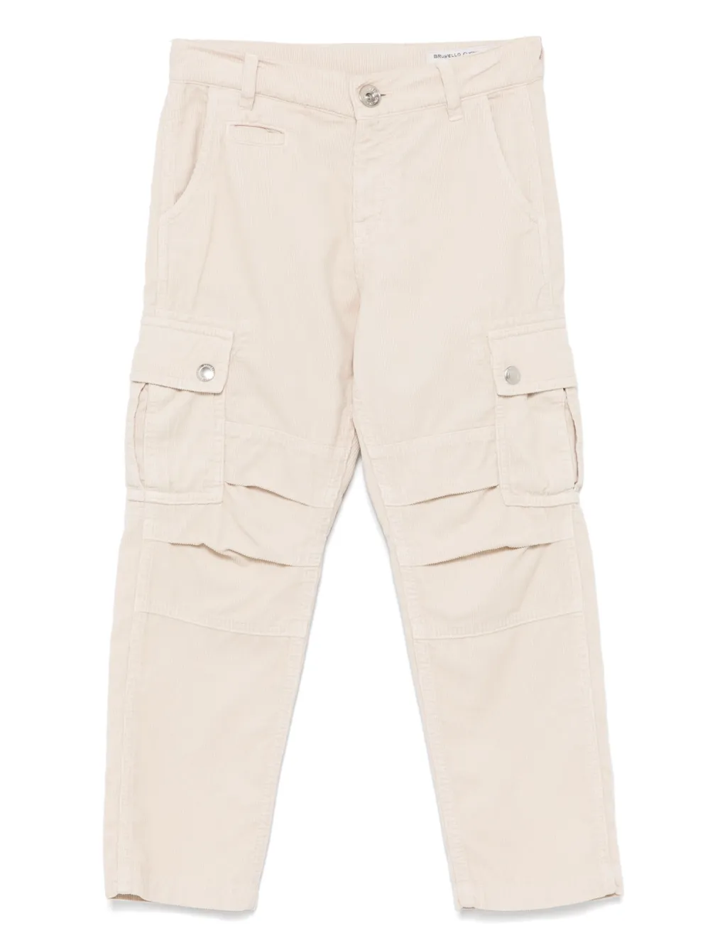 

Вельветовые брюки Brunello Cucinelli Kids, нейтральный