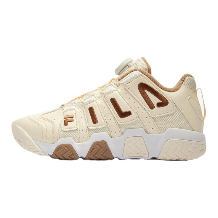 

FILA KIDS Детские баскетбольные кроссовки средней высоты, устойчивые к истиранию, бежевые