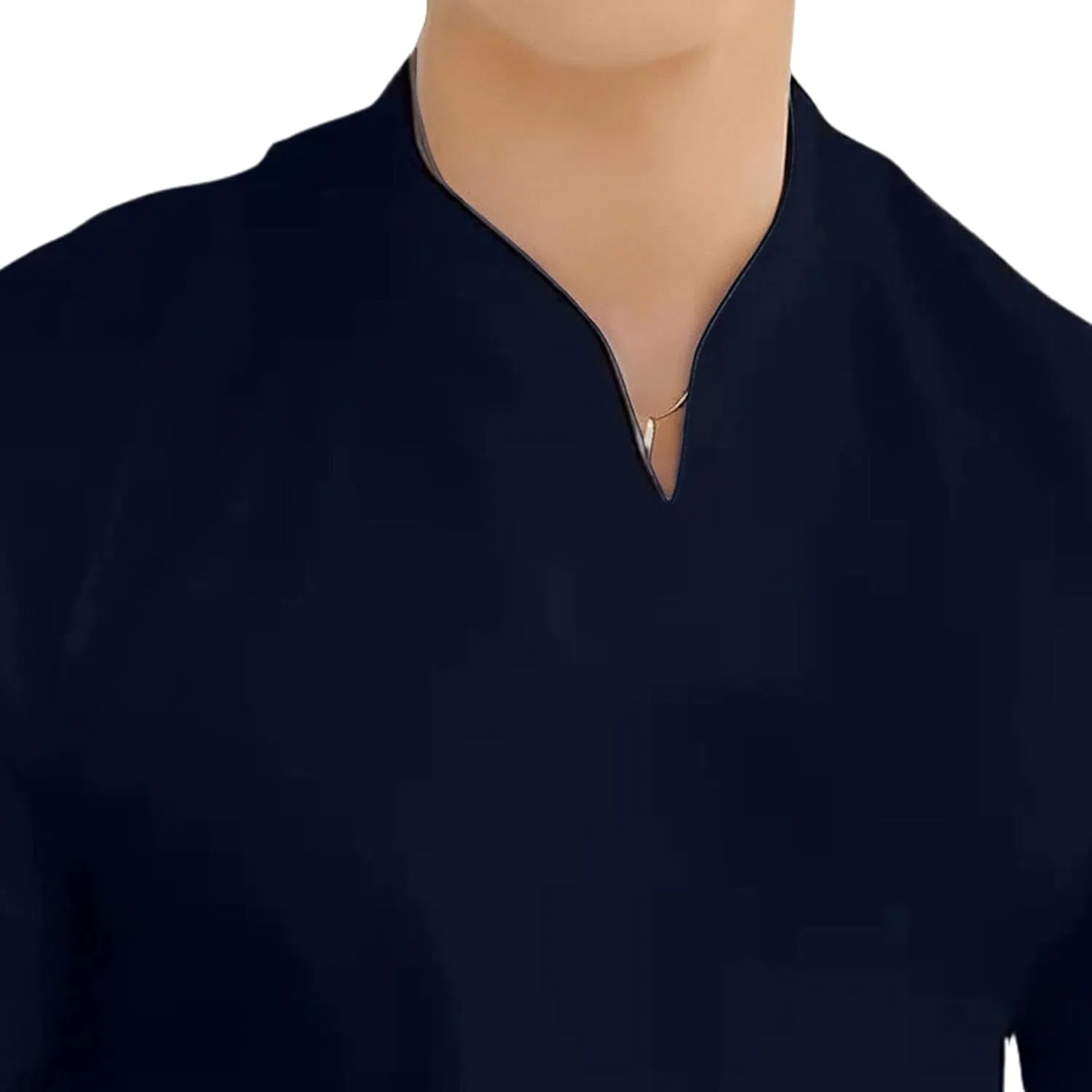 Мужская футболка V-образный вырез, бренд Generic, Navy Blue — фото 4