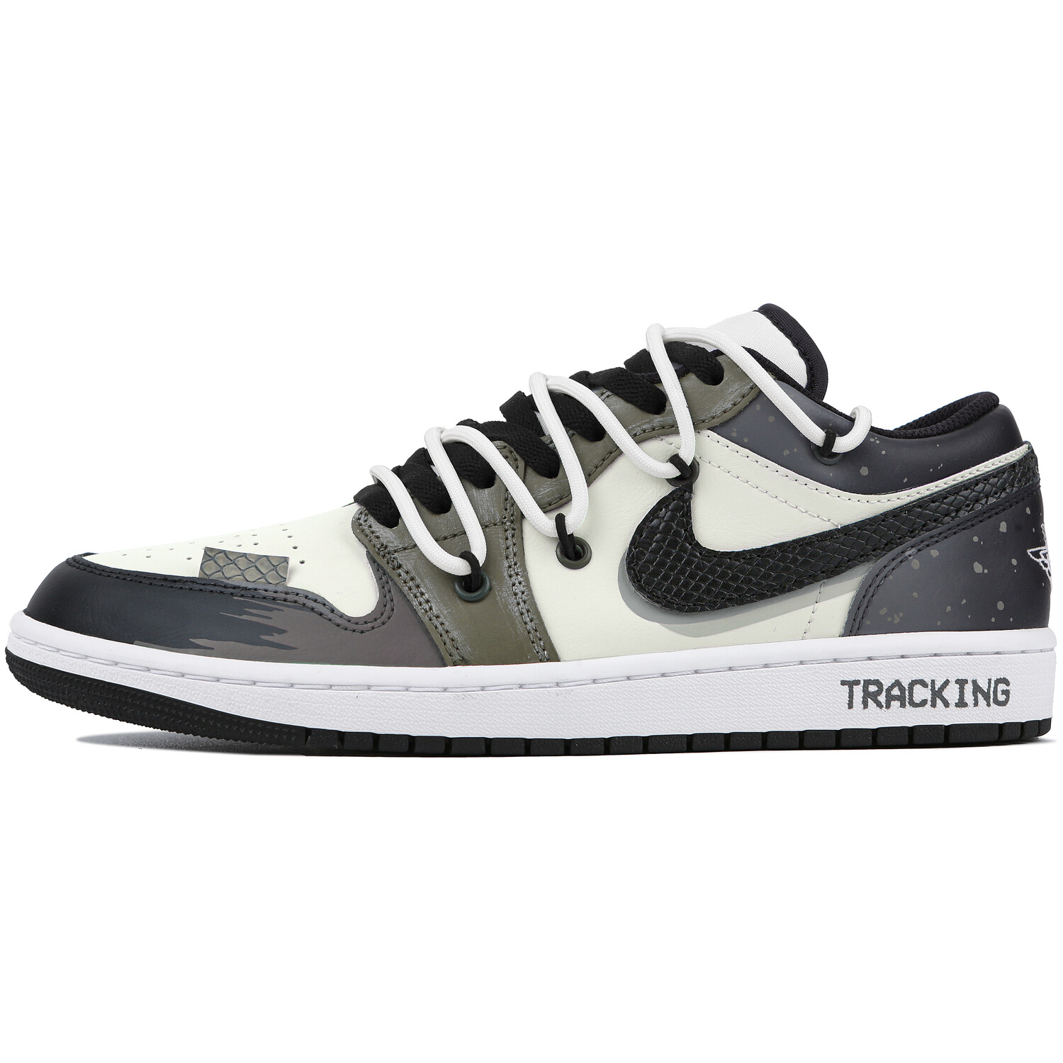 

Кроссовки Air Jordan 1 Vintage Basketball Shoes Men Low-top Grey/green, серый